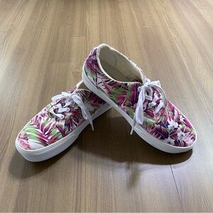 VANS Off the Wall Doheny Platform Floral Tropical Pattern Sneakers Women’s 9.5